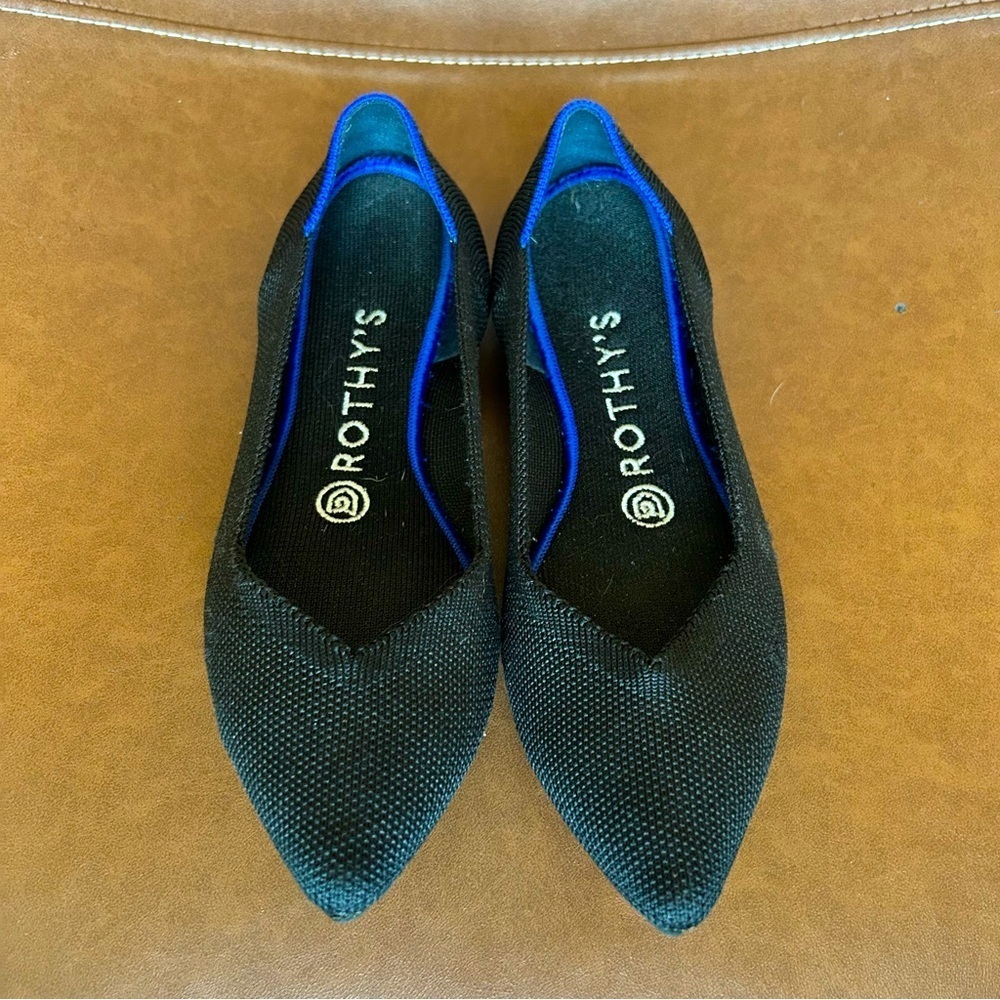 Rothy's The Point Slip On, Black Size 6.5